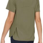 Women's Short Sleeve Workout Shirts Breathable Yoga T-Shirts with Side Slits Athletic Tee Tops