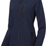 Women Lightweight Waterproof Long Softshell Tactical Jacket Fleece Lined Windbreaker