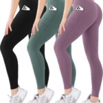 Pack High Waisted Leggings for Women-Soft Athletic Tummy Control Pants for Running Yoga Workout Reg & Plus Size