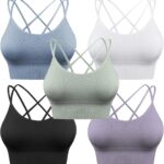 3 Pack Strappy Sports Bra for Women Sexy Crisscross for Yoga Running Athletic Gym Workout Fitness Tank Tops