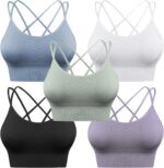 3 Pack Strappy Sports Bra for Women Sexy Crisscross for Yoga Running Athletic Gym Workout Fitness Tank Tops