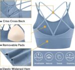 3 Pack Strappy Sports Bra for Women Sexy Crisscross for Yoga Running Athletic Gym Workout Fitness Tank Tops - Image 2