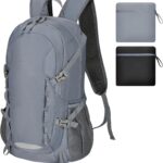 Travel Hiking Backpack 40L Ultra Lightweight Camping Packable for Men Women Water Resistant Portable Daypack（Grey）